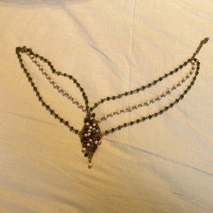 Asymmetrical costume jewelry necklace